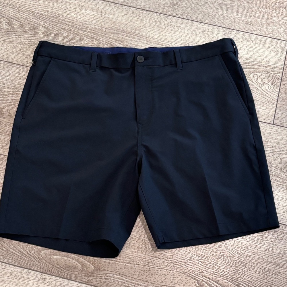 Mizzen+Main Helmsman Shorts Mens 38 Navy Blue Performance Golf Stretch Chino